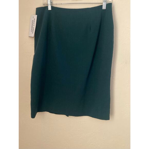 VTG Toni Garment CC Magic Women's Blazer Skirt Size 14 Hunter Green Crepe 2 Pc - Picture 7 of 10